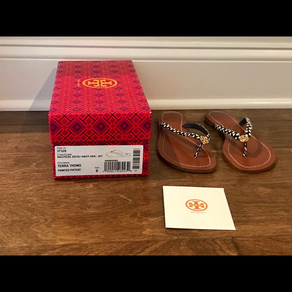NWT Authentic Tory Burch Terra Thong Sandals